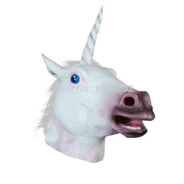 Halloween Animal Mask Latex Unicorn Mask Adult One Size fits all Costume mask Free Shipping