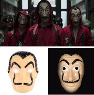 New Cosplay Mask La Casa De Papel Horror Face Masks Salvador Dali Bella Bridge Halloween Decor Props CCA9706 200pcs