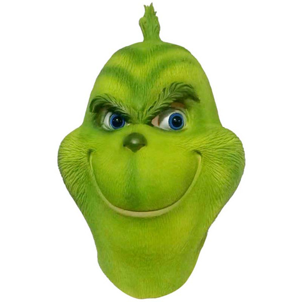 The Christmas Grinch Cosplay Mask Latex Full Head Costume Party Masks Realistic Adult Funny Event Props XMAS Grinch Decoration