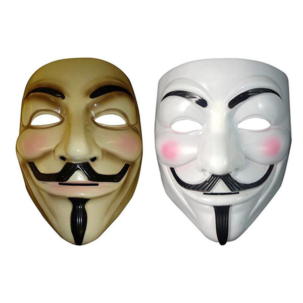 MOQ:20PCS Hot Selling Party Masks V for Vendetta Mask Anonymous Guy Fawkes Fancy Dress Adult Costume Accessory Party Cosplay Masks