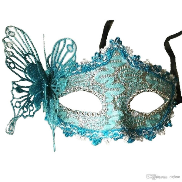 Wholesale-Sexy Women Lace Mask Venetian Masquerade Ball Party Carnival Face, Eye (green)