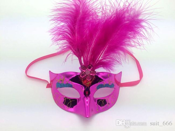 Hot LED light mask masquerade mask feather mask Christmas mask female children's toys wholesale