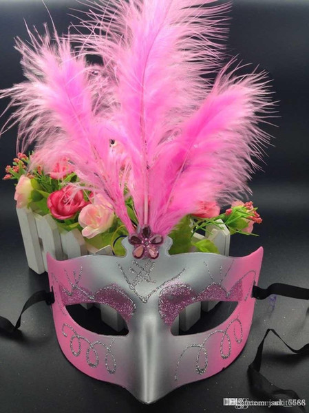 free shipping Christmas light emitting feather mask dance princess half face mask female children toys wholesale gift show props