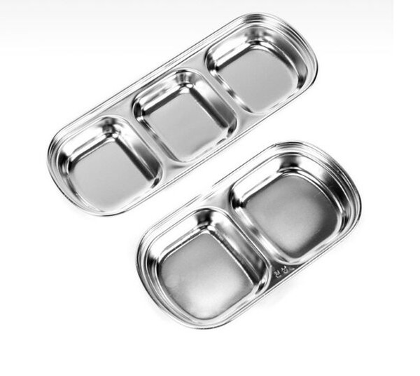 Good Quality Kitchen Accessories 3 Sizes Available Small 201 Stainless Steel Dish Divided Dish Sauce Dish