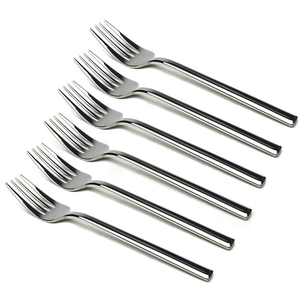 304 Stainless Steel Dinner Fork Long Handle Thickness Table Fork Set Salad Dessert Fruit Forks Flatware Cutlery Tool