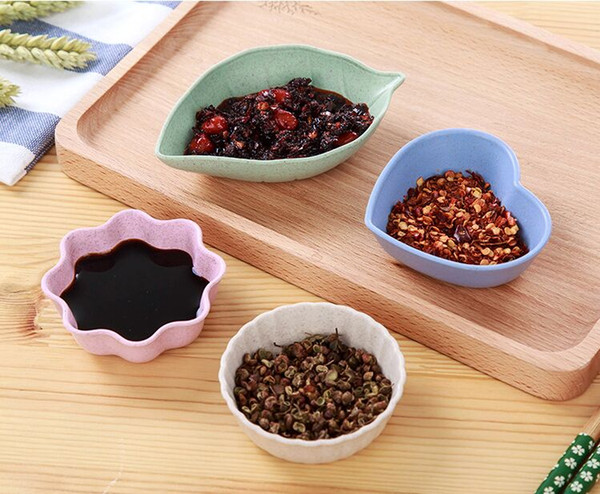 Seasoning Dish Snack Plate Vinegar Soy Sauce Saucer Condiments Container Kitchen Tableware Wheat Straw Fiber Material