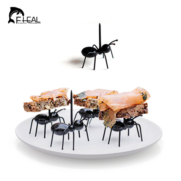 12pcs/set Cute Mini Ant Fruit Fork Eco Friendly Plastic Easy Decoration Kitchen Bar Kids Dessert Forks Tableware