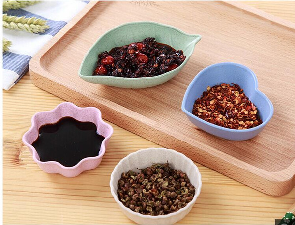 Seasoning Dish Snack Plate Vinegar Soy Sauce Saucer Condiments Container Kitchen Tableware Wheat Straw Fiber Material