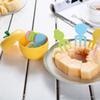 Cute Plastic Fruit Forks Set Apple Container Cake Dessert Forks for Kids Children Eating Stickers Kitchen Accessories