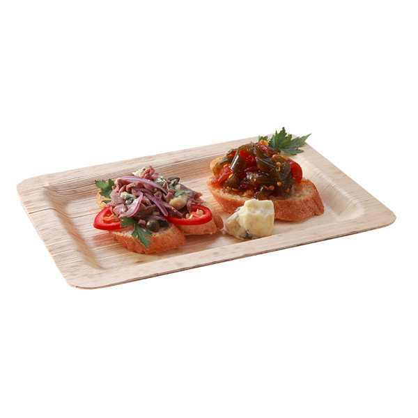 Free Shipping Party Event Wedding Supplies,Disposable Eco-Friendly Tableware, 200*140mm Bamboo Leaf Rectangular Plate, 100/Pack