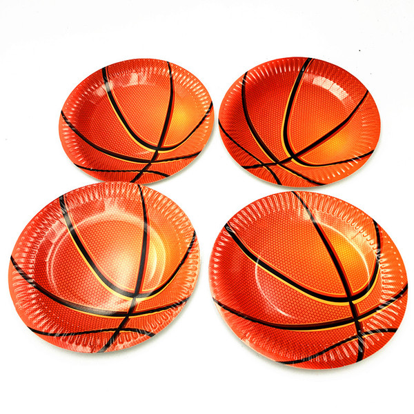 10pcs Basketball plates kids birthday party supplies basketball paper dishes birthday party supplies paper plates