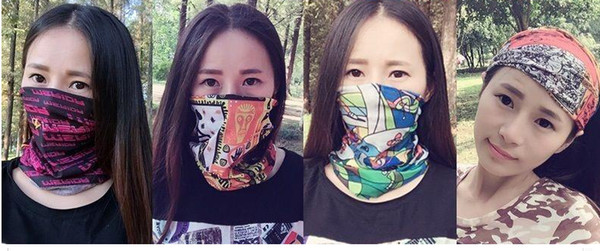 Bandanas Multifunctional Outdoor Cycling Scarf Magic Headband Scarf Turban Sunscreen Hair band Magic DHL Fast Shipping