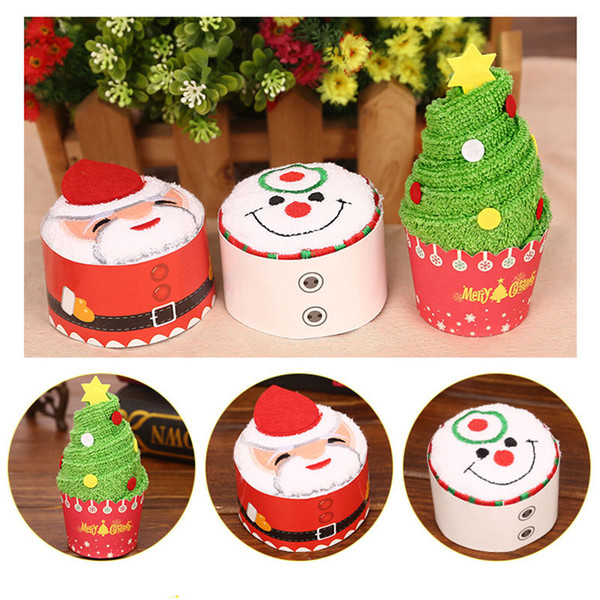 Creative Cakes Towels Christmas Towel Kindergarten Events Christmas Dolls Promotional Gift Small Water Absorption Towel Snowman