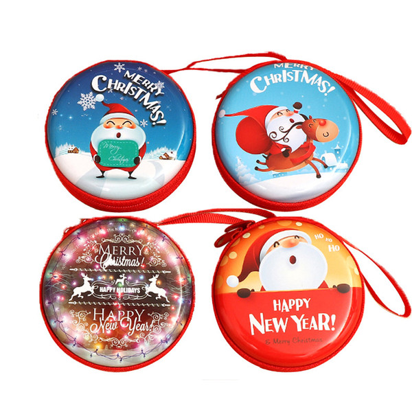 Christmas Kids Gift Toys Tinplate Exchange Storage Case Christmas Decoration Tree Hanging