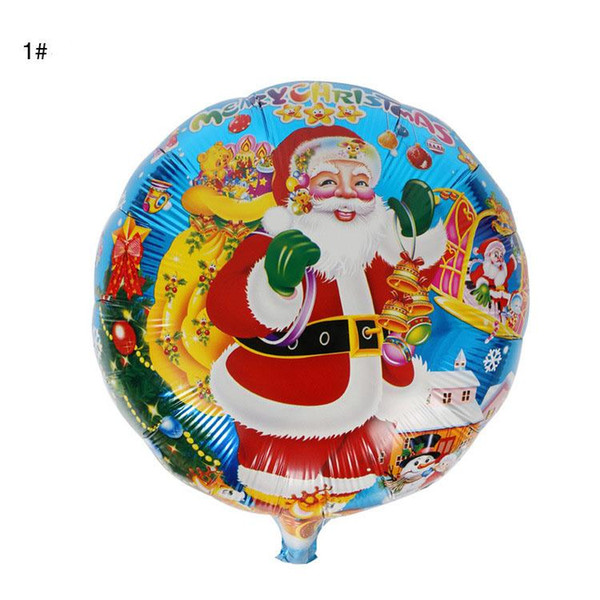 1000pcs 18 Inch Colorful Round Christmas Xman shape HELIUM Foil Balloons For Party Christmas decoration