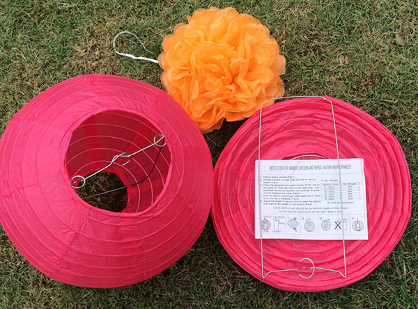 2018 1pcs/lot 8'' 20cm Round Chinese Lantern Mutil Color White Paper Lanterns for Wedding Party Decoration Birthday Decor