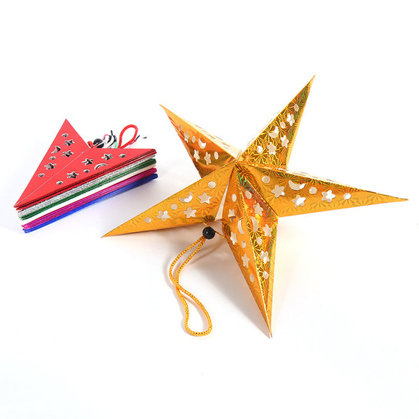 45CM Star Paper Lanterns Shiny Star Paper lampshade lanterns flower Party Decor Craft For Wedding Christmas party Decoration Supplies