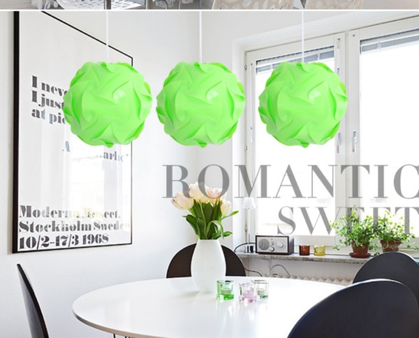 2018 DIY Chandelier Light IQ Puzzle Jigsaw Lights Lamp Shade Ceiling Lampshade Design Novelty Restaurant Home Decor Lamp Cover