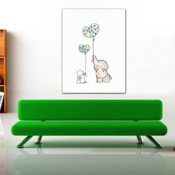 New Personalized Fingerprint Canvas Painting DIY Guest Book Cartoon Kid Baby Shower Birthday Happiness Event Party Anniversary Supplies