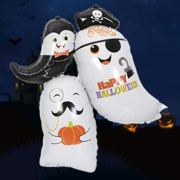 Large size Ghost group shape aluminum foil balloon Halloween hanging decorations Ghost party Air balloons supplies