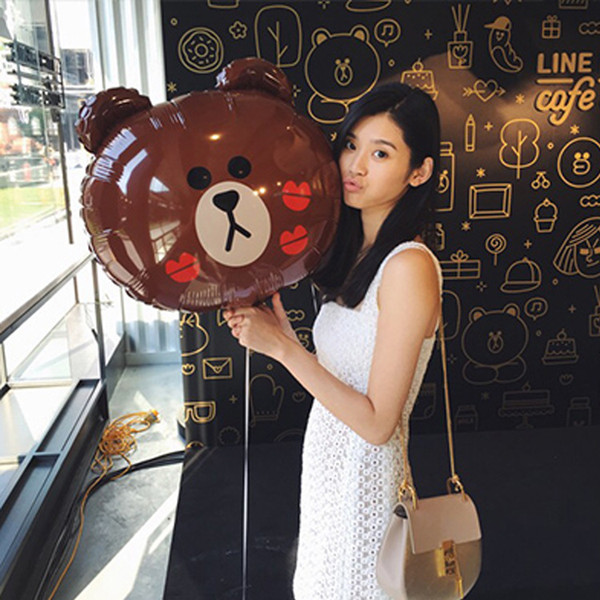 2018 Hot Novelty Foil Balloon line friends balloon cute Brown Bear Keni rabbite shirely duck balloons for kids toys Aluminium Coating ballon