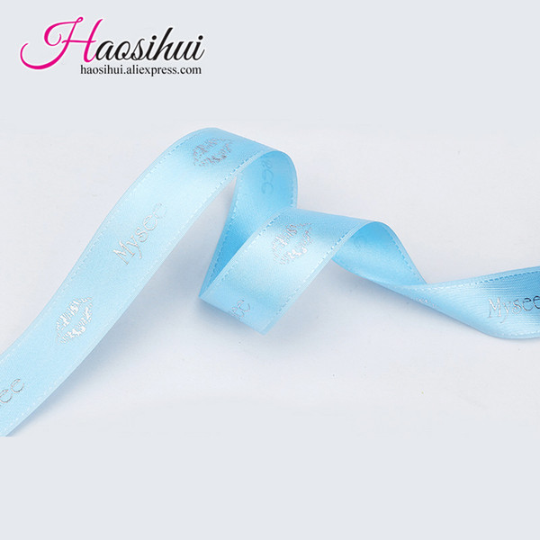 1-1/2''(39mm) Custom Logo DIY weft ribbon printing & Personalized and marriage customized logo ribbon/gift packaging