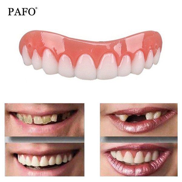 False Tooth 2018 Whitening teeth stickers silicone simulation teeth whitening dentures Braces