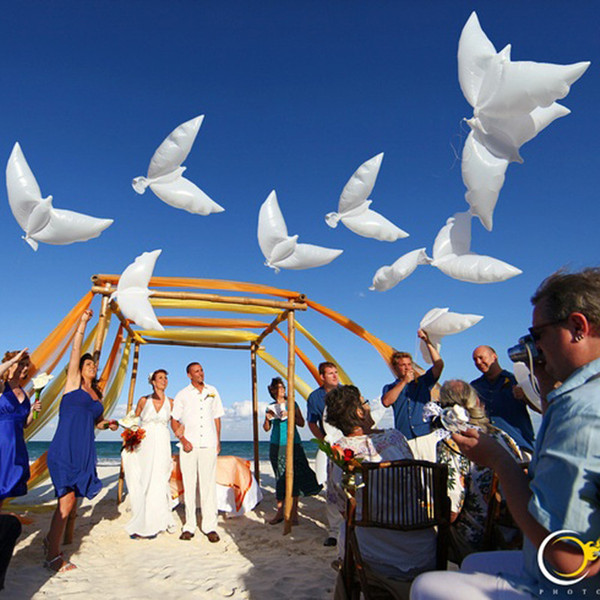 Flying White Dove Balloons Wedding Globos Balao Dove Balloons Peace Bird Ball Pigeons Peace Dove Foil Balloons