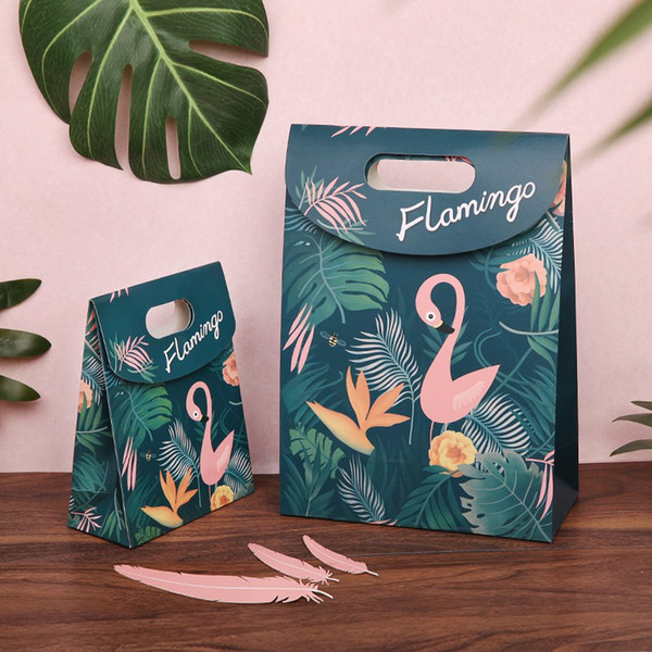 Flamingo Party Decoration Gift Bags Wrapping Supplies Wedding Gift Bags Wedding Decoration Party Birthday Baby Shower Favors bag