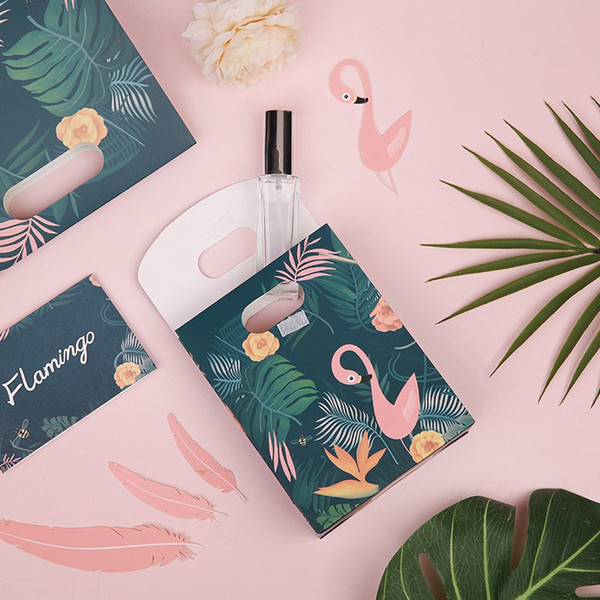 Lovely Cartoon Flamingo Sticky Bag Creative paper Candy box Gift Bags Wedding party birthday baby shower Decoration Supplies