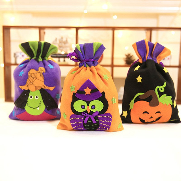 2018 Halloween Candy Bags Handbags For Kids Children Halloween Decoration Horror Pumpkin/Witch/Skull Event Party Supplies