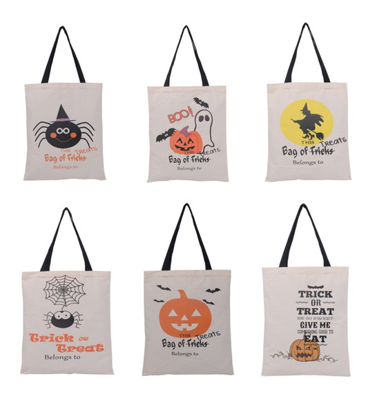 Halloween Ghost festival Tote Bags Handle Pumpkin Shopping Bags Festival Gifts Bag Halloween Canvas Bag