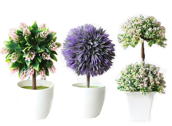 Charming Wedding Table Decorations Emulational Artificial Potted Plants for Home Wedding Christmas Office Chamber Ball Shape Beautiful Decor