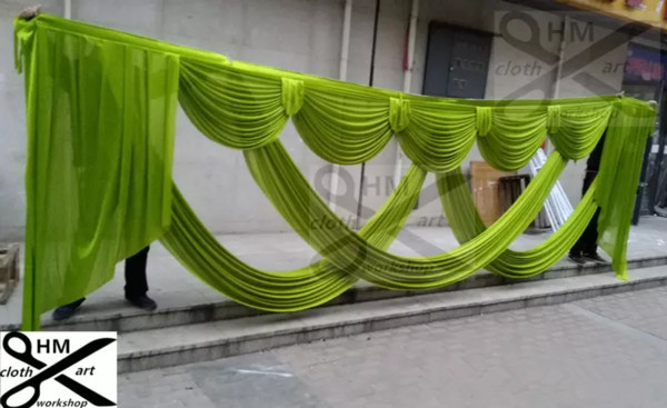 6m wide designs wedding stylist swags for backdrop Party Curtain Celebration Stage backdrop drapes