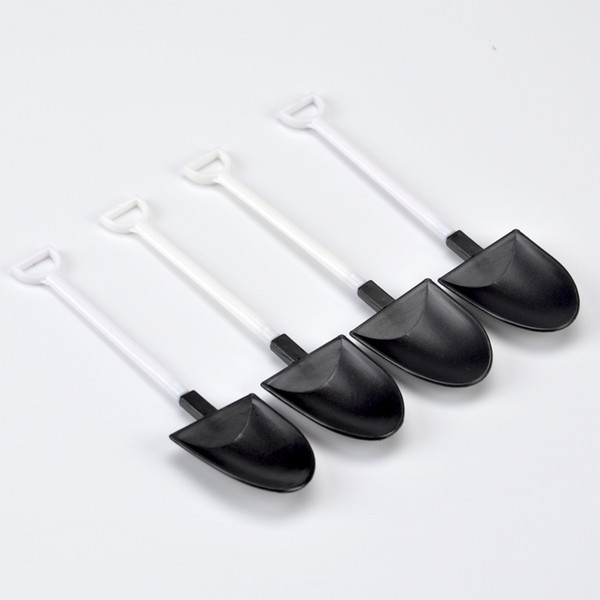 100 pcs shovel shape spoons cute plastic spoon for Ice Cream Cake pudding dessert party tool party accesories