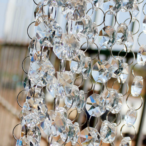 66 FT Crystal Garland Strands Clear Acrylic Bead Chain Wedding Party Manzanita Tree Hanging Wedding Decoration