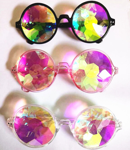 Fashion Kaleidoscope Sunglasses for Men & Women funny Design Eyewear colorful Kaleidoscope lens Glasses Cosplay goggles 3 kinds