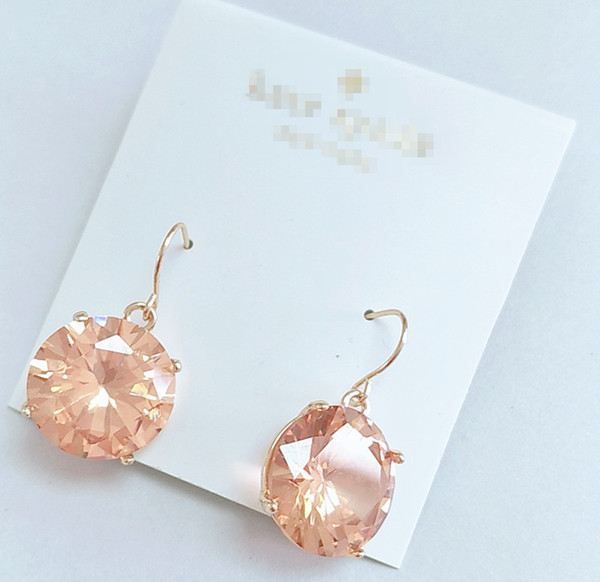 new! 3 colors jewelry k family crystal zircon earrings tricolor choice 2018 KS earrings free shipping 15pcs