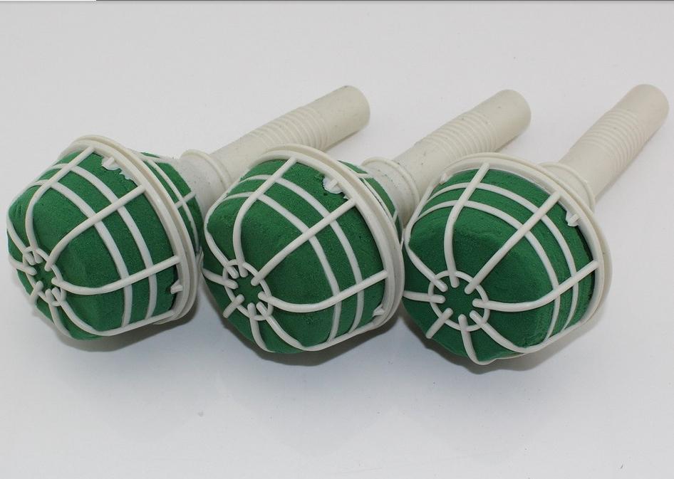 Free shipping flower Bouquet Holder Handle Bridal Floral Foam Wedding Flower Holder 30pcs/lot