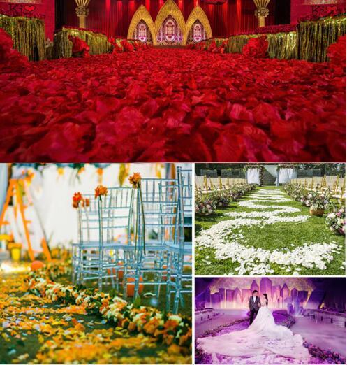 Silk Rose Petals Leaves Artificial Flowers Petals Wedding Decoration Party Decor Festival Table Decor 269