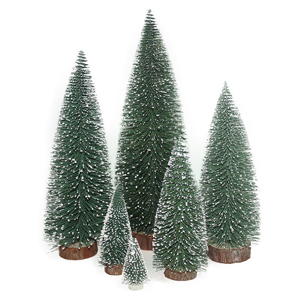 Christmas tree decorations 5-30cm Mini Christmas Tree Desktop decoration tree green party household decor supplies