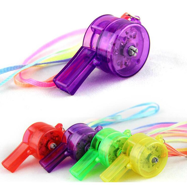 Kids LED Toys New Luminous Whistle Light-up Toys Flashing LED Whistles Kids Party Prom decoration supplies Classic Electronic Toy DHL Free