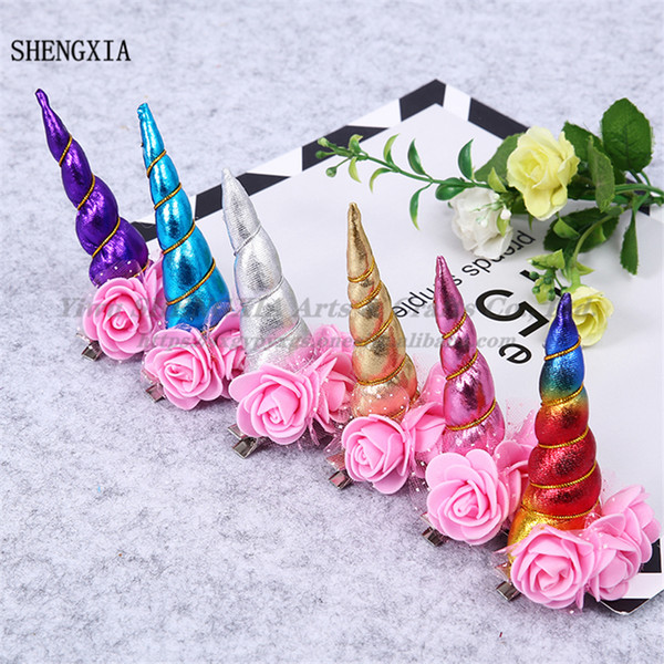New Unicorn Hairpin Christmas Halloween Party Party Headwear Hair Accessories Unicorn Hair Clips for Girls Fashion Kids Star Hairpins