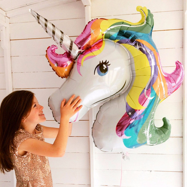 88*108cm Cute Unicorn Balloon New Unicorn Ballon for Halloween and Children's Day Birthday Party decoration Gift for Kids