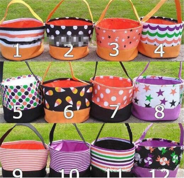 Halloween Bucket Gift Wrap Girls Boys Child Candy Collection Bag Halloween Handbag Spirit Festival Storage Basket Party Supplies I419