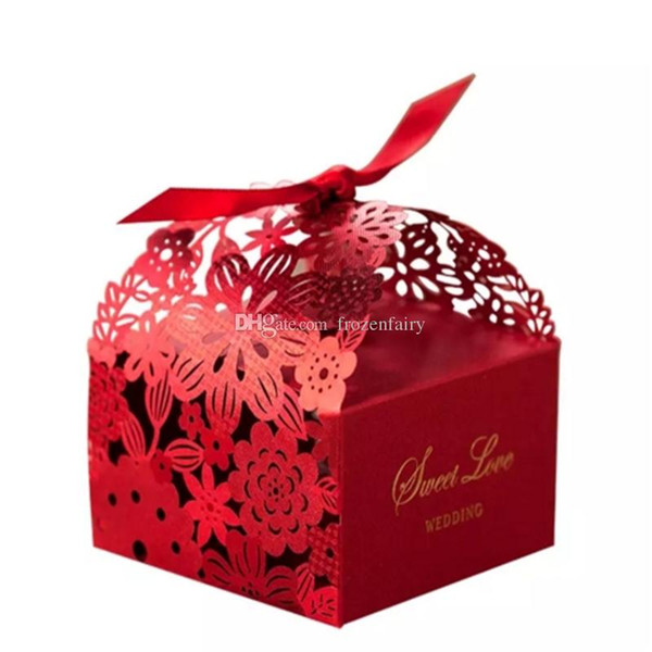 Hot Wedding Favors Boxes Candy Box Party Favors Hollow Wedding Candy Box Favor Chocolate Boxes candy bags cake boxes a527-534 2017120201