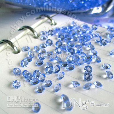 Free Shipping 1000 1/3ct 4.5mm Blue diamond confetti wedding favor table scatter Decoration