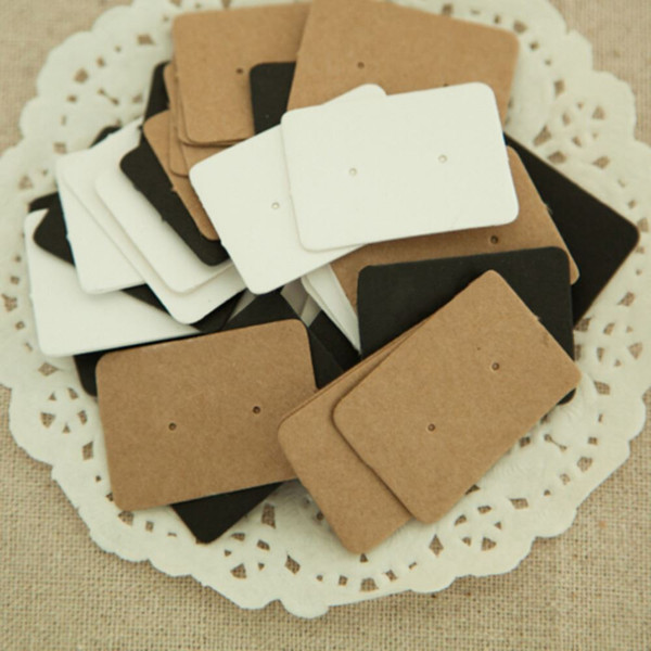 2.5*3.5cm Jewelry Earring Ear Studs Hanging Holder Display Hang Paper Cardboard Cards Kraft Paper Package For Party 50Pcs/lot