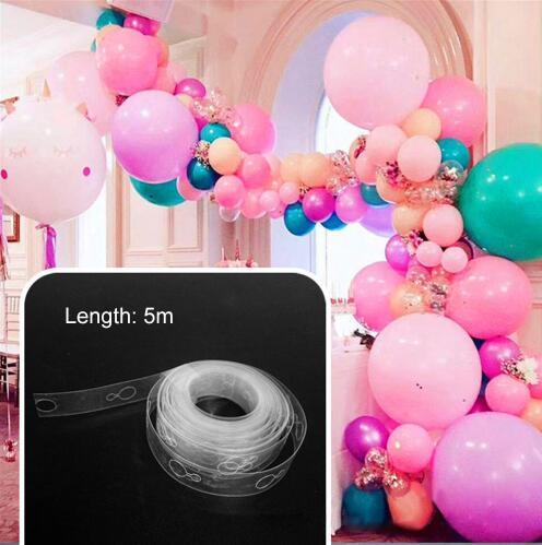 5m Balloon Chain Tape Arch Connect Strip for Wedding Birthday Party Decoration New Balloon accessory strap Wedding
