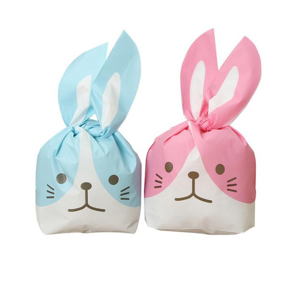 Cute Rabbit Ear Cookie Bags Gift Bag For Candy Biscuits Snack Baking Package Event Party Supplies 50PCS